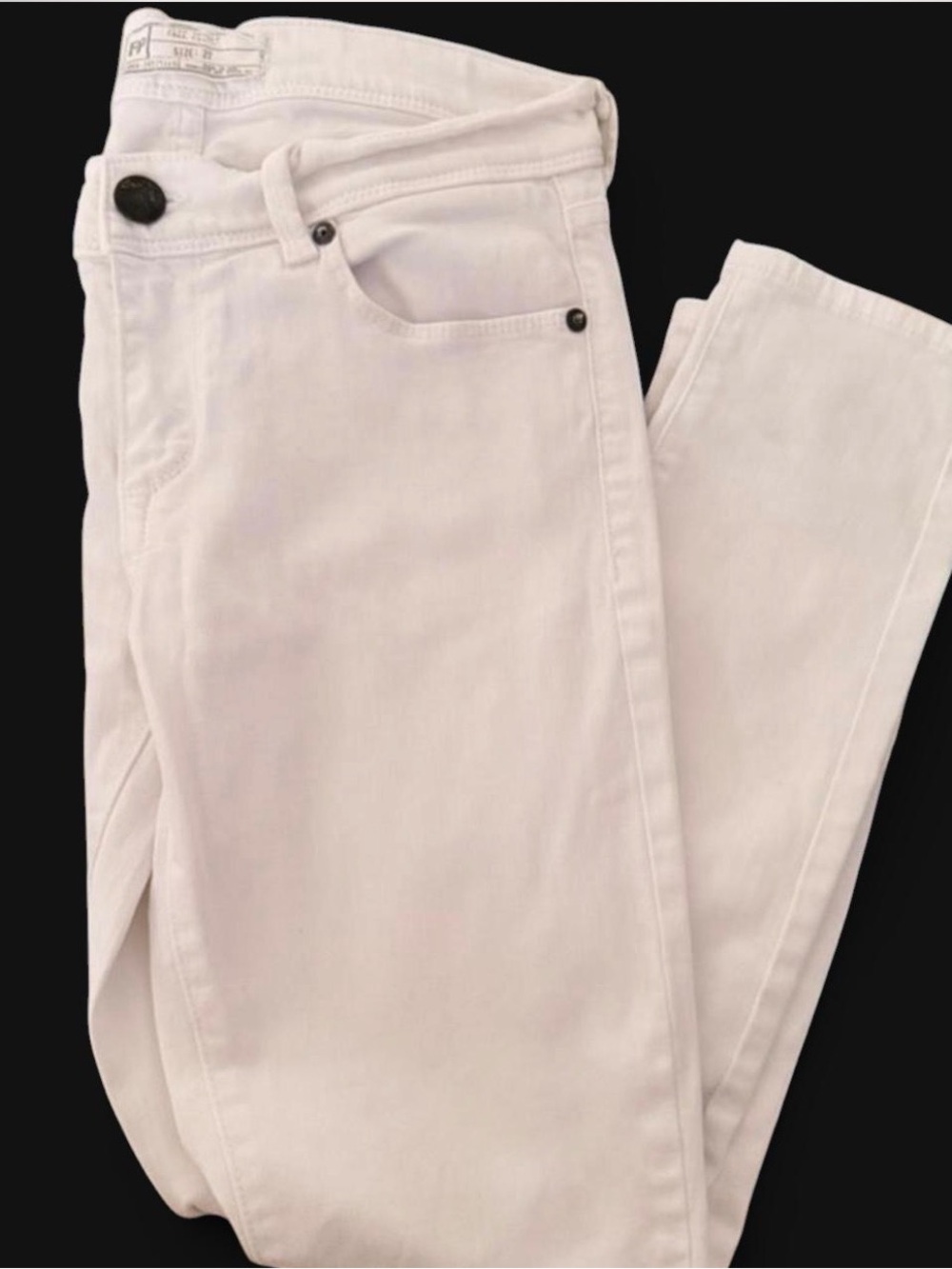 Free People White High-Rise Skinny Jeans